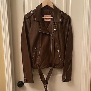 Levi’s Brown Faux Leather Biker Jacket